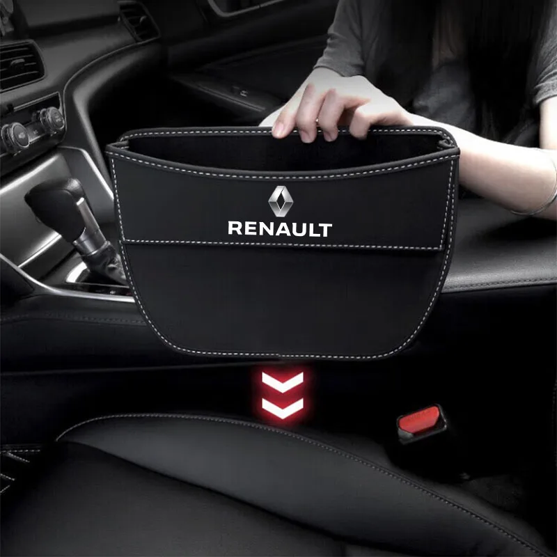 Car Seat Gap Organizer Box Sundries Storage Bag Accessories For Renault ZOE QM6 Austral Kardian Rafale Kangoo Arkana Clio Koleos