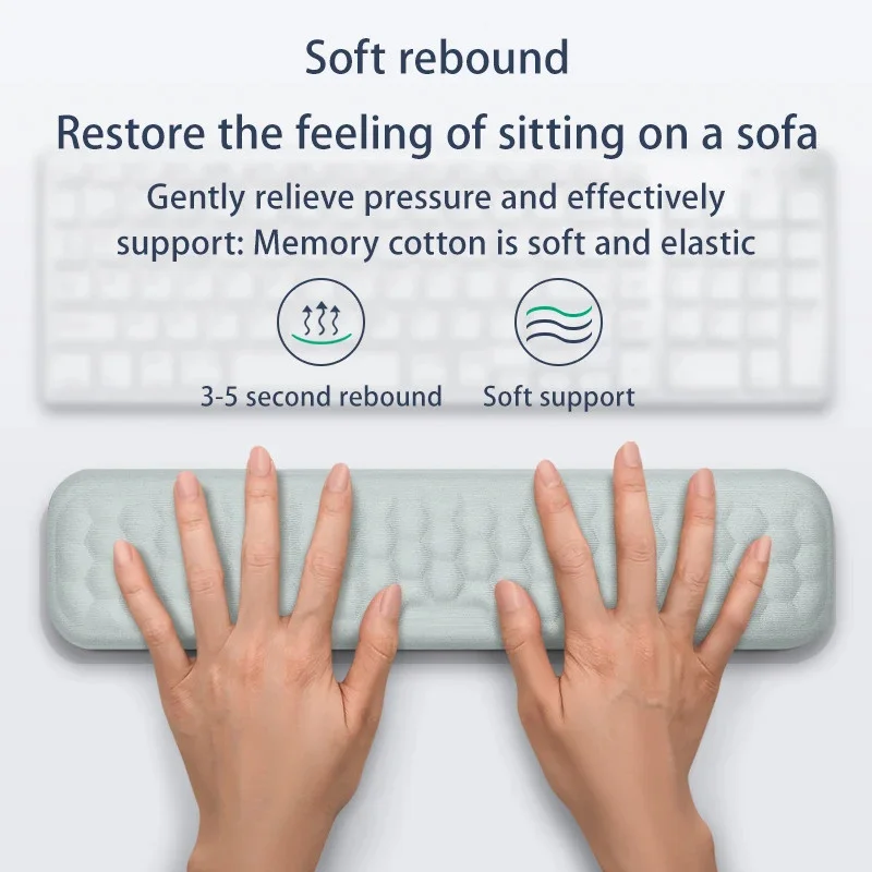 Silicone Wrist Mouse Pad Keyboard Hand Palm Rest Computer Typing Relax Wrist Pad Ergonomic Memory Foam Soft Hand Pad Solid Color