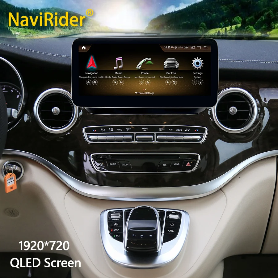 

12.3" Qled Screen For Mercedes Benz V Class 2019 V260 V250 W447 2017 2019 Android GPS CARPLAY Car Radio Multimedia Video Player