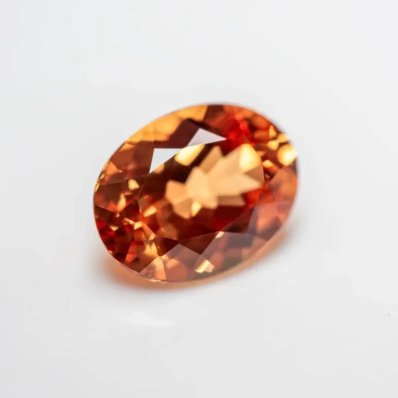 New Lab Grown Sapphire Top Quality Oval Shape Orange Color for Diy Jewelry Making Ring Pendant Selectable AGL Certifica