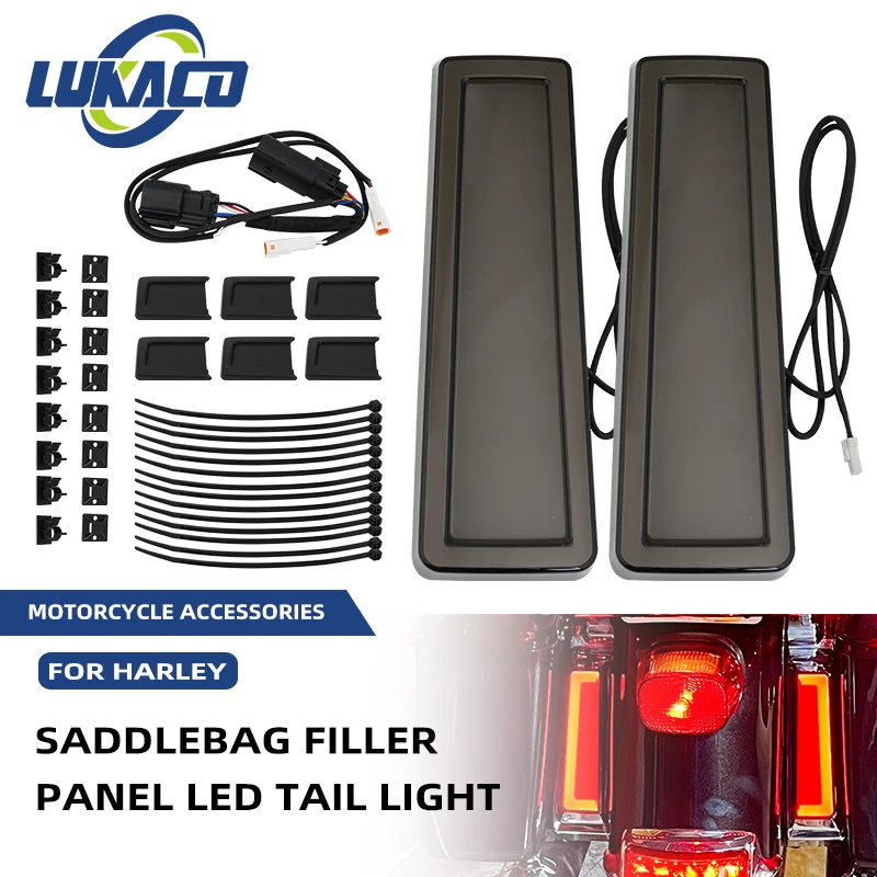 

Motorcycle ABS Plastic Fender Filler LED Light Brake Running Lamp For Harley Touring Road King Street Glide 2014-2026