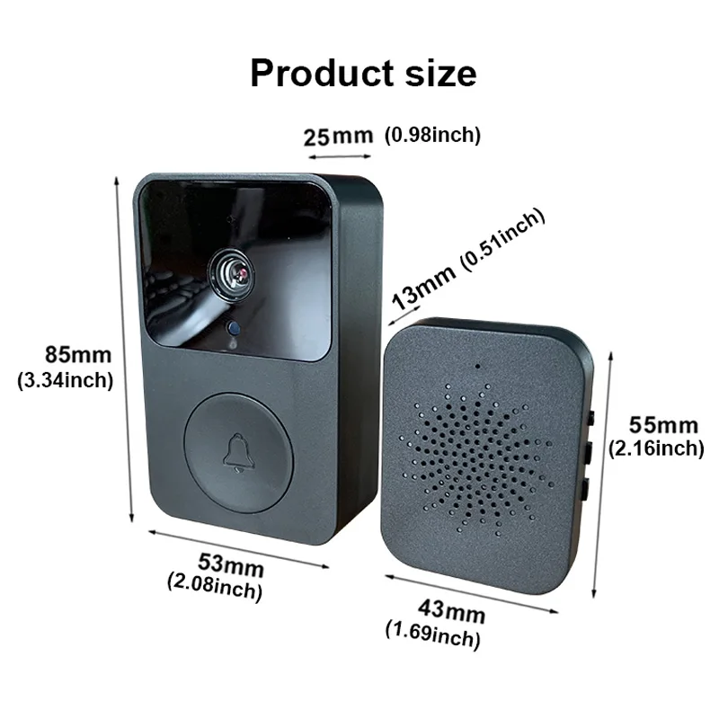 ULooka APP تخزين سحابي مجاني جرس باب مزود بخاصية WiFi انخفاض الاستهلاك البصرية باب ثقب الباب فيديو العين ليلة PIR مراقبة الباب أمن الوطن #1