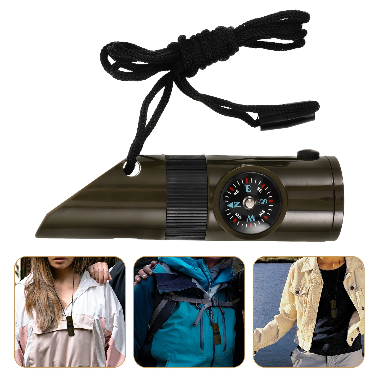 Multi-Functional Survival Whistle ABS Portable Compact Lightweight Emergency Outdoor Camping Hiking Fishing Loud Safety Whistle