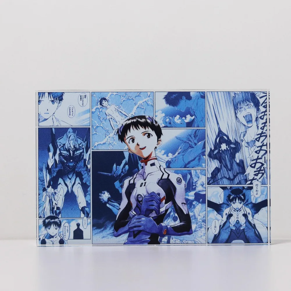 DIY EVA NEON GENESIS EVANGELION Ayanami Rei Ikari Shinji Acrylic Card Brick Original Self-produced Anime Movie Crystal Brick