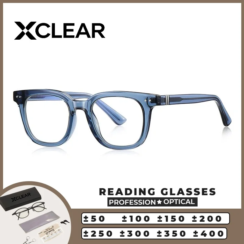 

Xclear Versatile Classic Full Rim Rectangle Reading Currents Anti Blue Ray Vintage Progressive Prescription Optical Eyewear