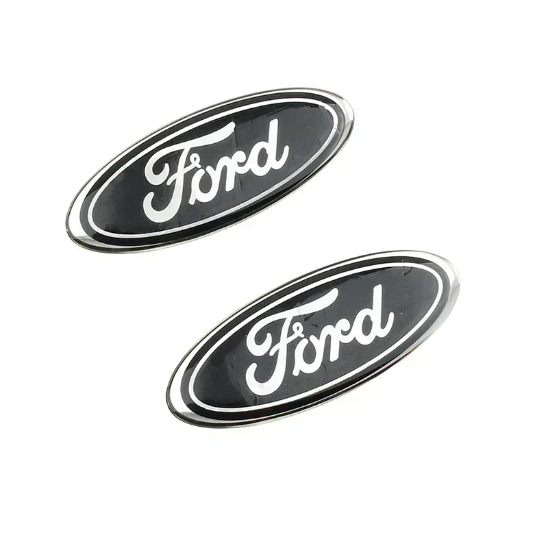 Epoksi alüminyum araba direksiyon Sticker Ford Ranger için Explorer odak 2 3 Fiesta Fusion kaçış Kuga Transit Mondeo dekorasyon