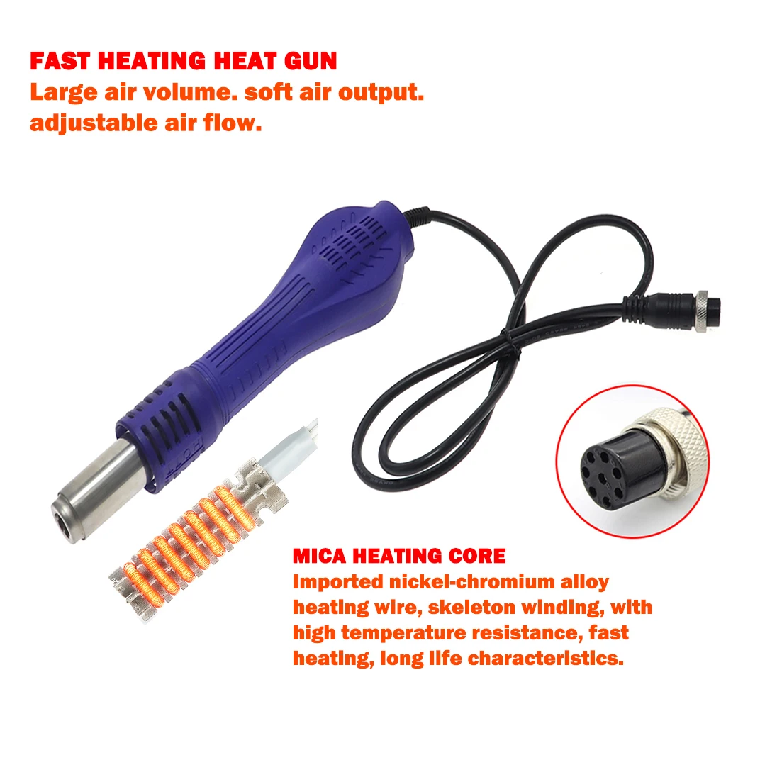 KADA 8858 hot air gun desoldering handle suitable for KADA 2018D+/9803D+/903D soldering station hot air gun handle replacement