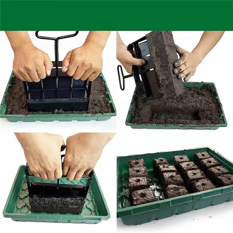 TFORU-Soil Blocker Handheld, Soil Blocker For Seed Starting,Manual Soil Block Maker Handheld Seedling Machine,Soil Block Model