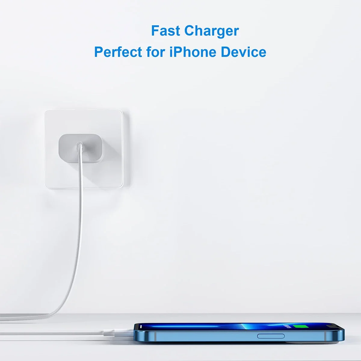 Cargador rápido con puerto USB C para iPhone, accesorios de Cable de carga rápida, 20W, EE. UU., 14, 13, 12, 11 Pro Max Plus, XR, Xs, 7, 8, 3,3 pies, 1-3 juegos