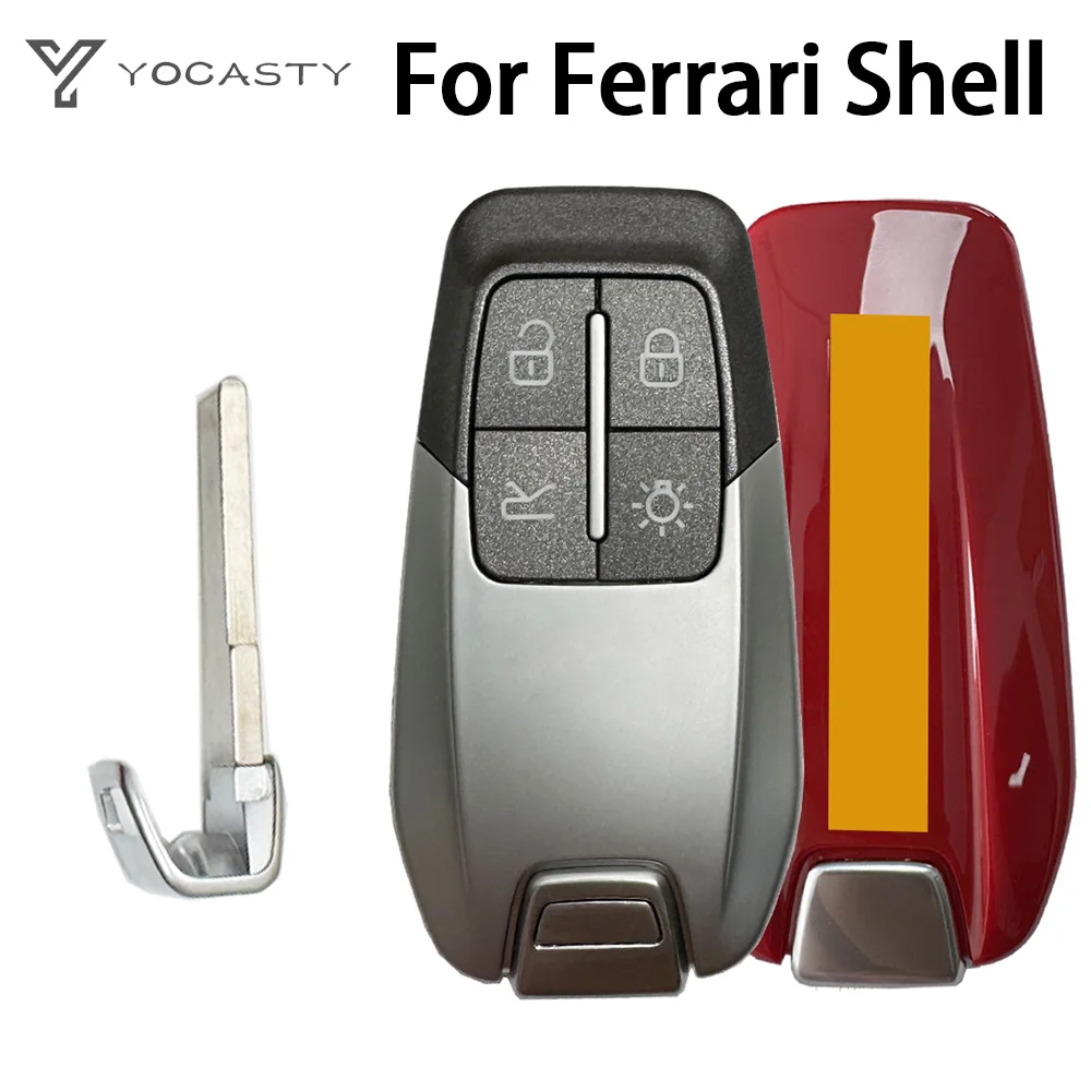 

Чехол для пульта дистанционного управления YOCASTY, 4 кнопки CS094004 для Ferrari 458 588 488GTB LaFerrari 2014-2020 гг. с наклейками