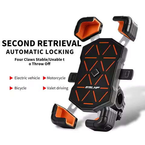 Motorcycle/Bike Phone Mount Holder Handlebar Mounted Cell Phone Holder for Bike Universal Bicycle Phone Mount for 4.5"-7"