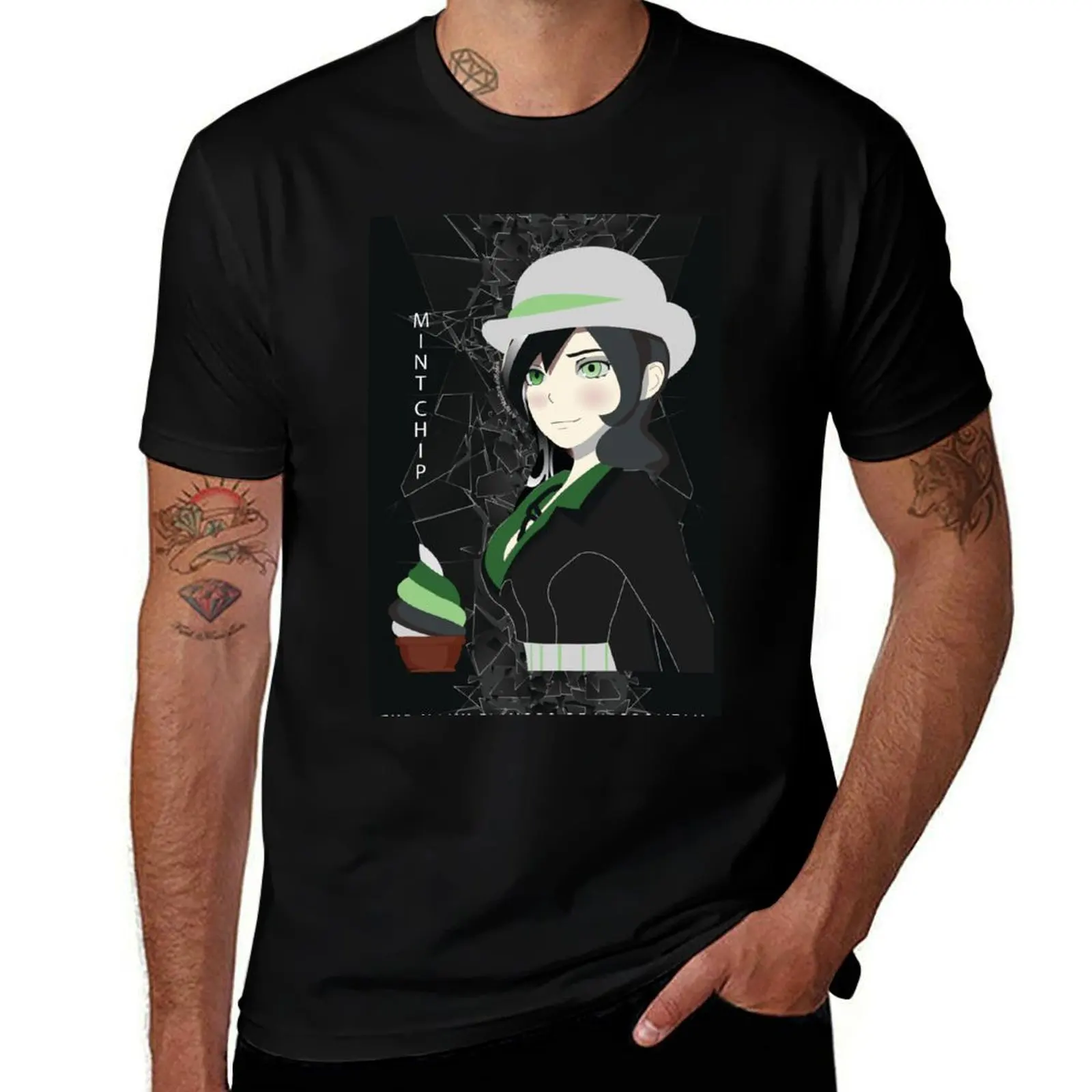 Mint Chip- The Many Flavorsof Neopolitan T-Shirt Trendy Print Short Sleeve T-Shirt