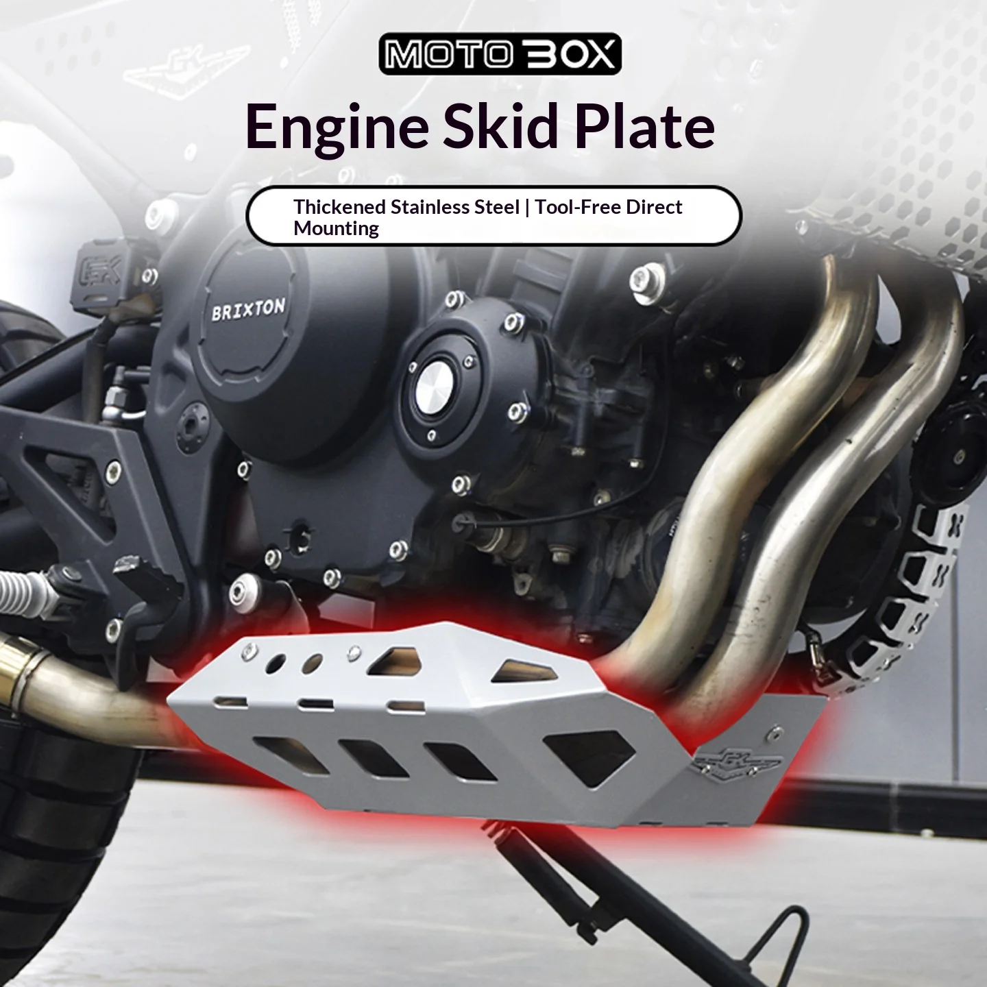 【Premium】For GAOKIN GK500 Modified Engine Protection Plate, Underflow Deflector, Stainless Steel Guard, Chassis Decoration Cover