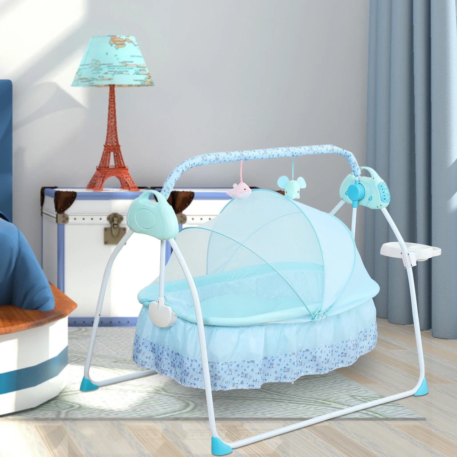 

0-18 Months 25kg Electric Baby Crib Cradle Infant Rocker Auto Swing Bed Baby Cradle NEW
