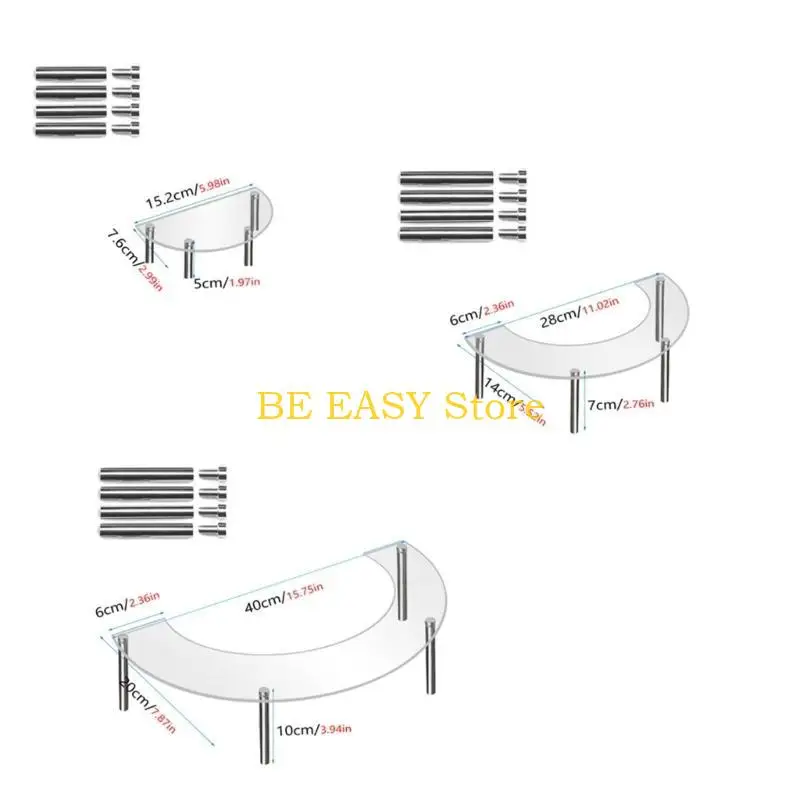 E28F 3 stks/set Acryl Cake Display Rack Tafel Bruiloft Cupcake Dessert Display Rack