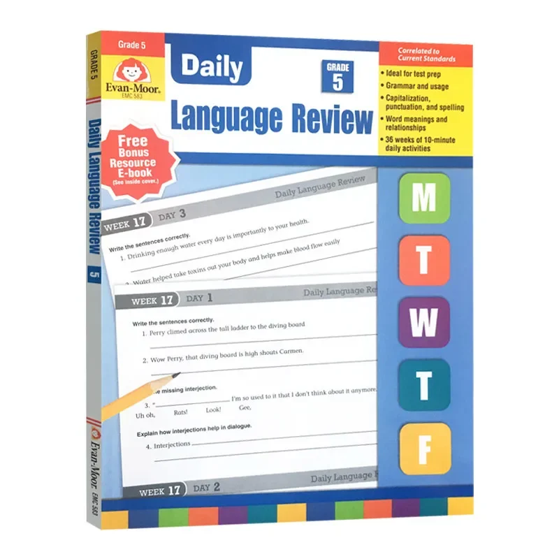 

Evan-Moor Daily Language Review, Grade 5 TE Workbook,aged 9 10 11 12, English book 9781557996596