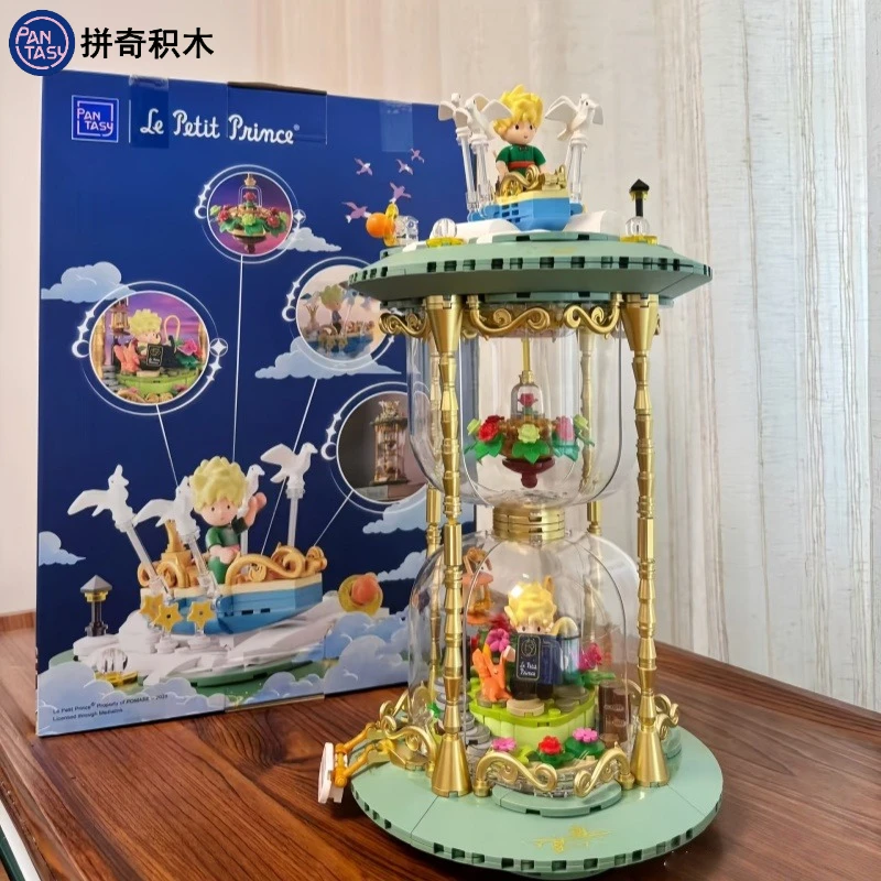 

The Little Prince Hourglass Series Assembled Building Blocks Toy Model Anime Character Desktop Ornaments Girls Holiday Gift