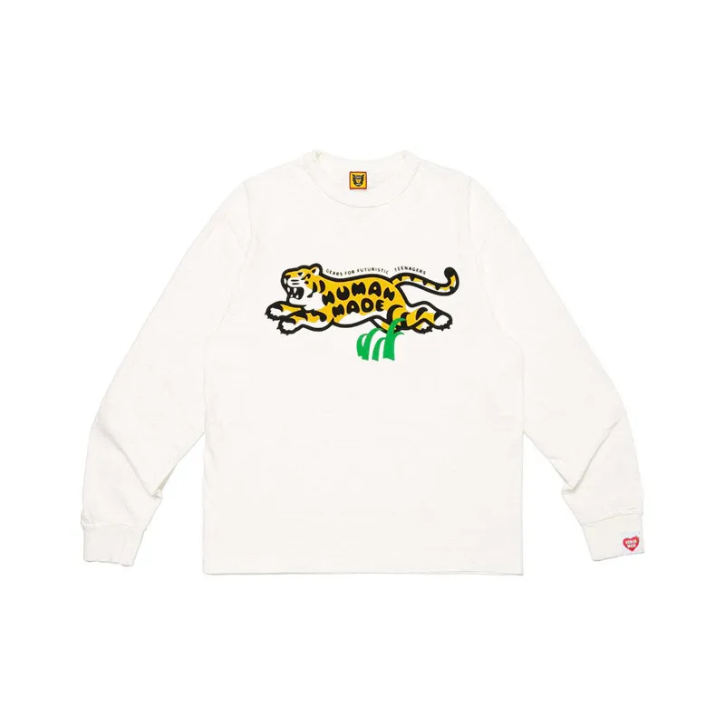 2026 New Human Made Tiger Graphic L/S Tee Relaxed Fit Unisex Streetwear