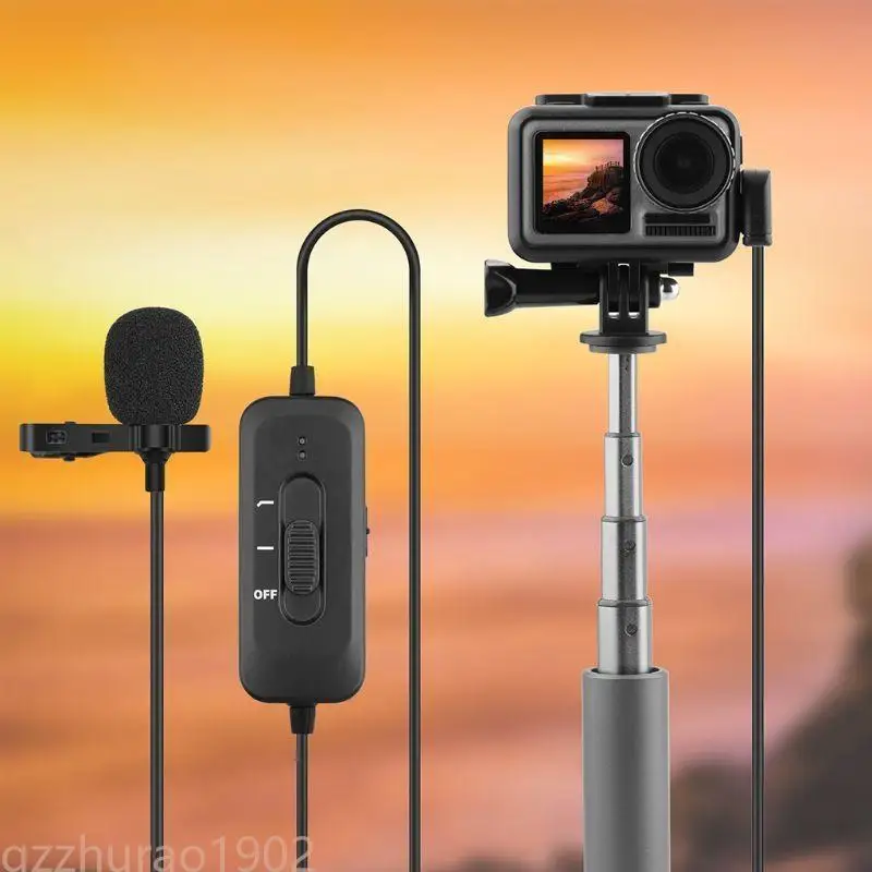 

97QB Portable 3.5mm External Condenser Stereo Microphone Mic with 3.5mm Hot Shoe Mount for Camera Camcorder For DSLR
