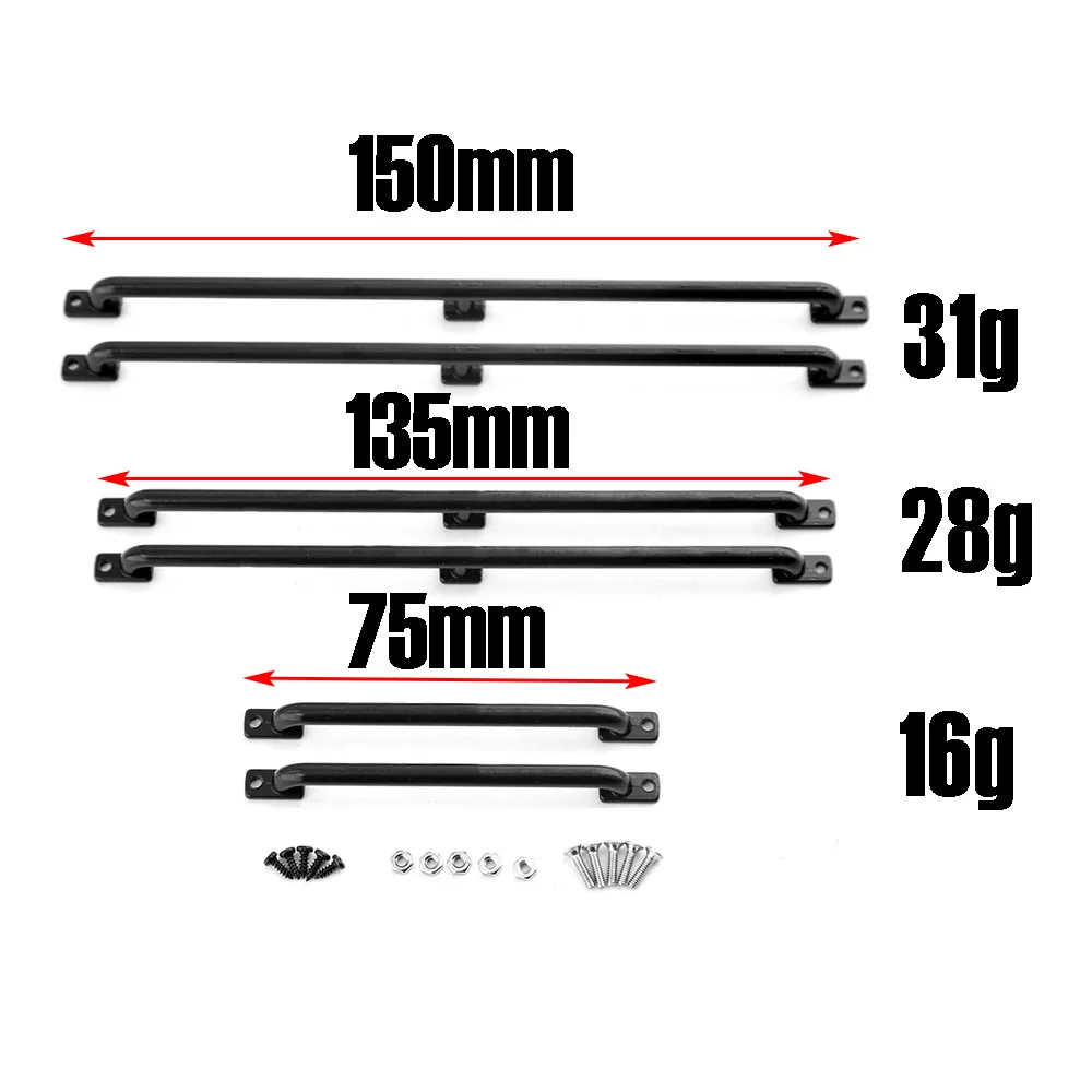 Metal Body Shell Handrail 75mm/133mm/150mm Length for 1/10 RC Crawler  TRX4 Axial SCX10 90046 D90 CC01 TF2