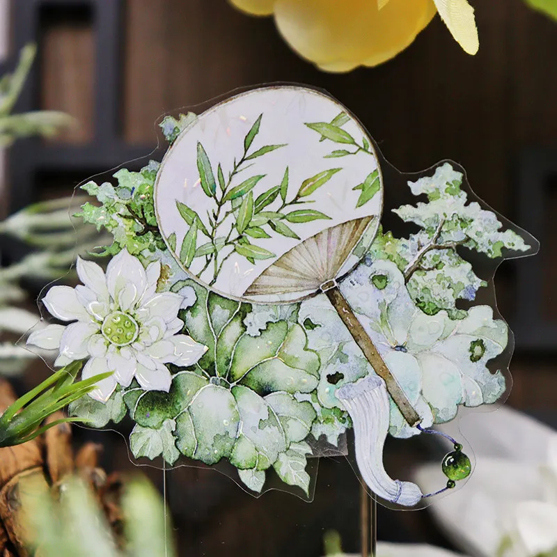 

Набор стикеров и скотча OKMT в китайском стиле для дневника, PET, Washi, Shuiyan Chunsheng