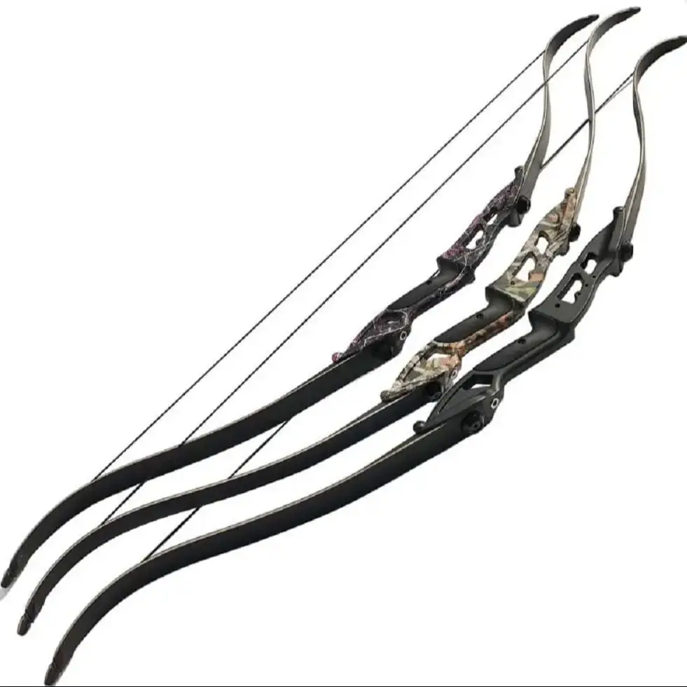 56 Inch Takedown Recurve Bow Archery Longbow Hunting Bow Kit Right Handed 30-50lbs for Shooting Practice Competition