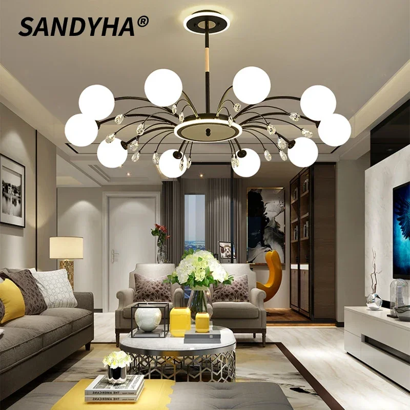 

SANDYHA Magic Bean, современные подвесные светильники в скандинавском стиле, простой дизайн для гостиной, ресторана, спальни, кабинета, зала отеля, функциональный