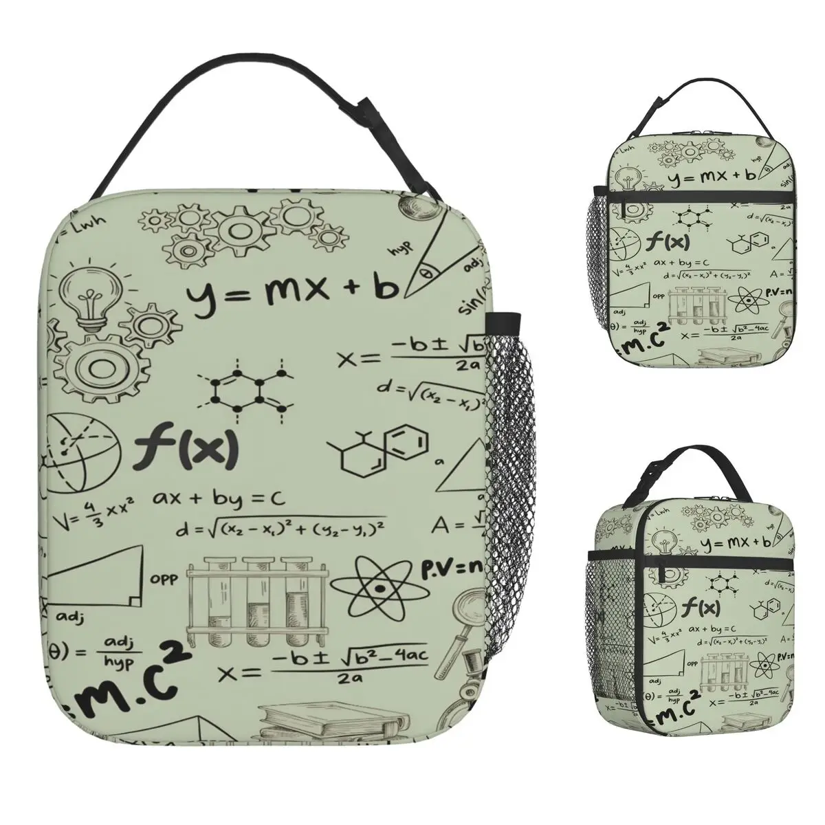 

Сумка для обеда Math Nerd, школьный ланч-бокс для женщин, термосумка с эстетичным принтом, портативная сумка-холодильник из оксфорда