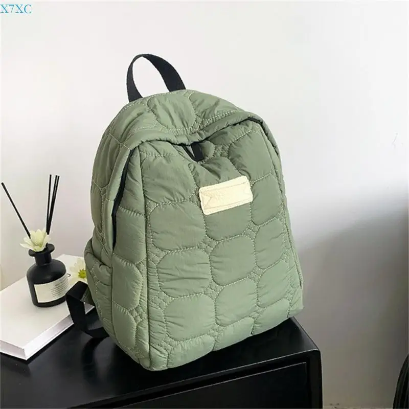 

X7XC Casual Backpack Lightweight Puffer Backpack School Book Bag Large Capacity Backpack for Women Men Climbing Hiking Travel