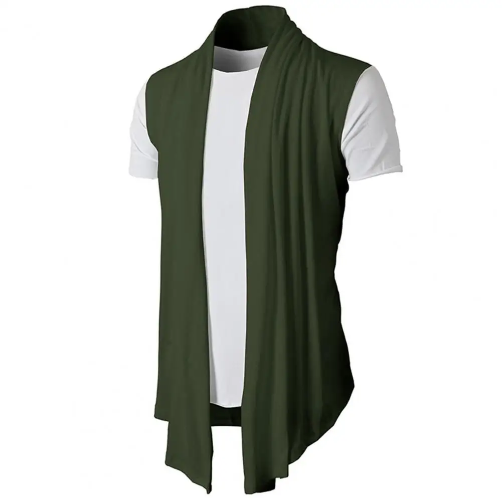 Trendy Cardigan Jacket  Solid Color Temperament Cardigan Vest  Pure Color Draping Cardigan Vest