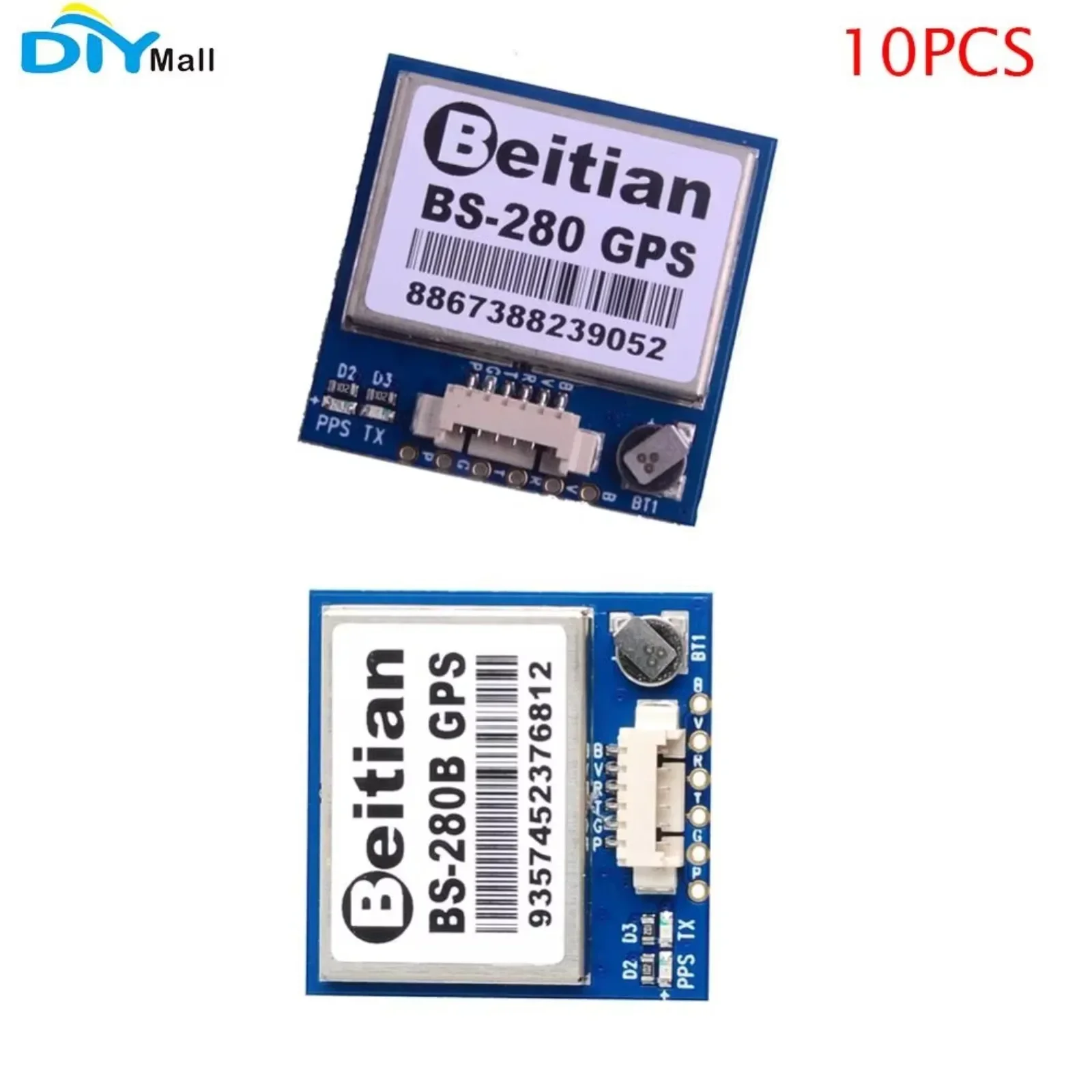 

10 шт./лот модуль GPS-приемника Beitian BS-280 с поддержкой Glonass/BeiDou UART TTL RS232 уровень + вспышка и антенна для Pixhawk APM