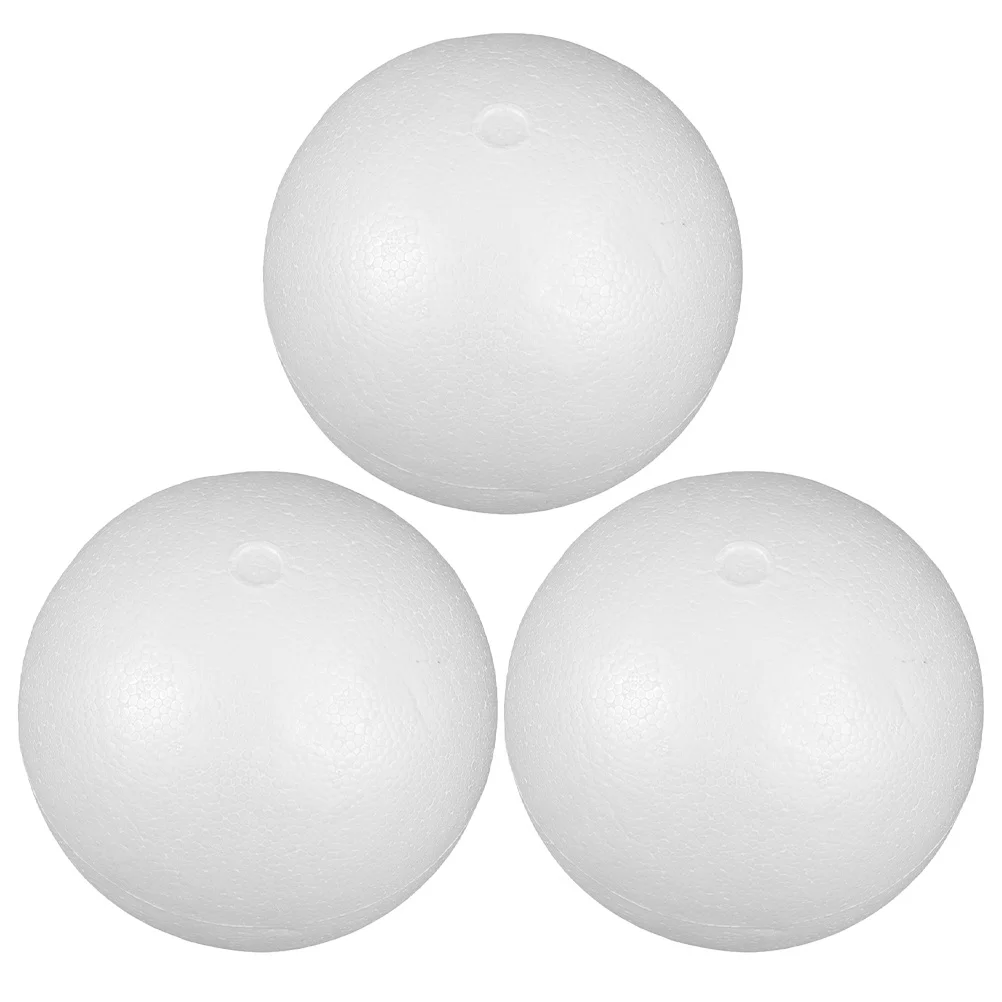 

3Pcs White Polystyrene Foam Balls Versatile Lightweight Craft Wedding Decor Small Foam Balls Photo Ornament Ball