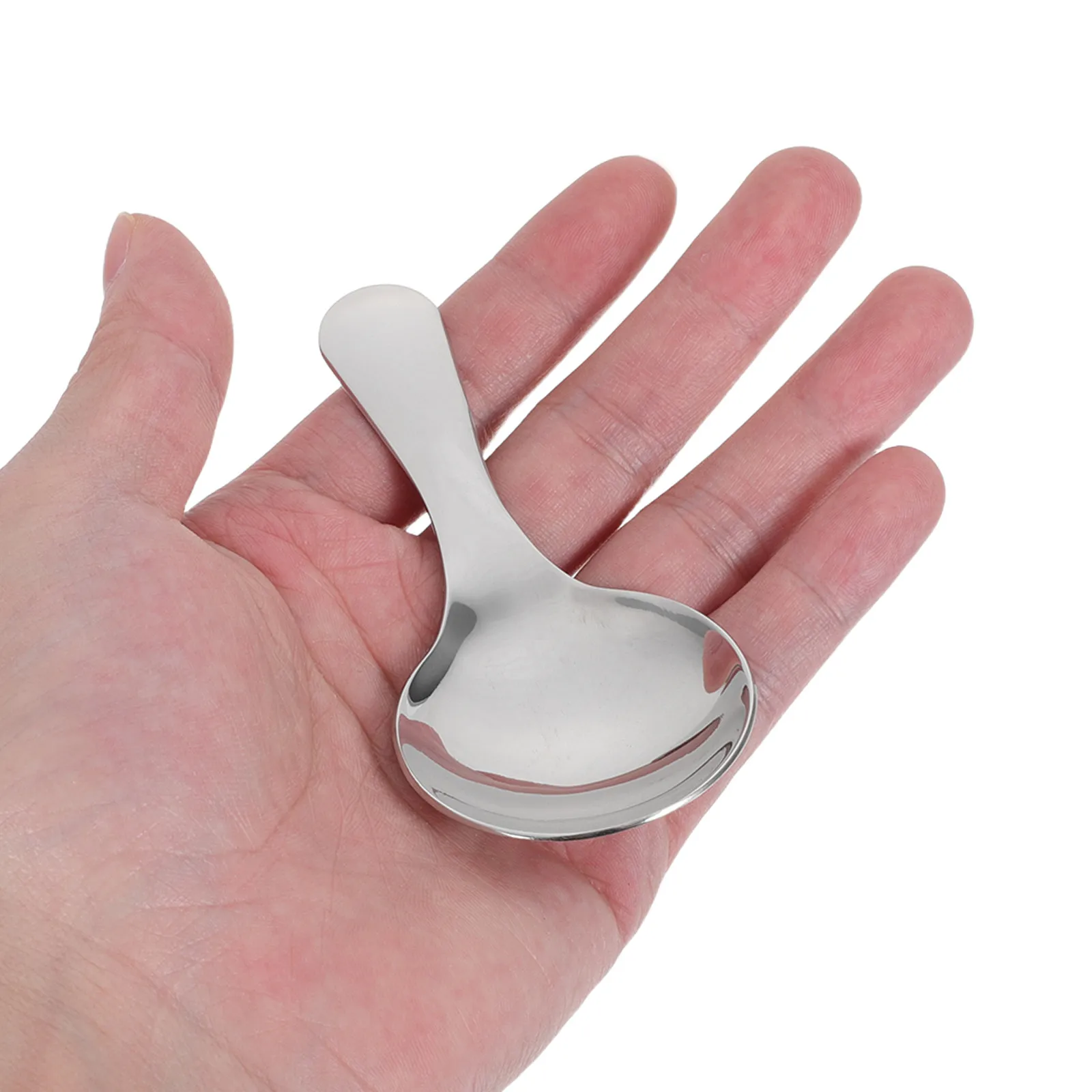4Pcs Premium Mini Stainless Scoop Set Compact Short Handle Spice Jar Spoon for Seasoning Salt Sugar Cream Honey Dessert Cake