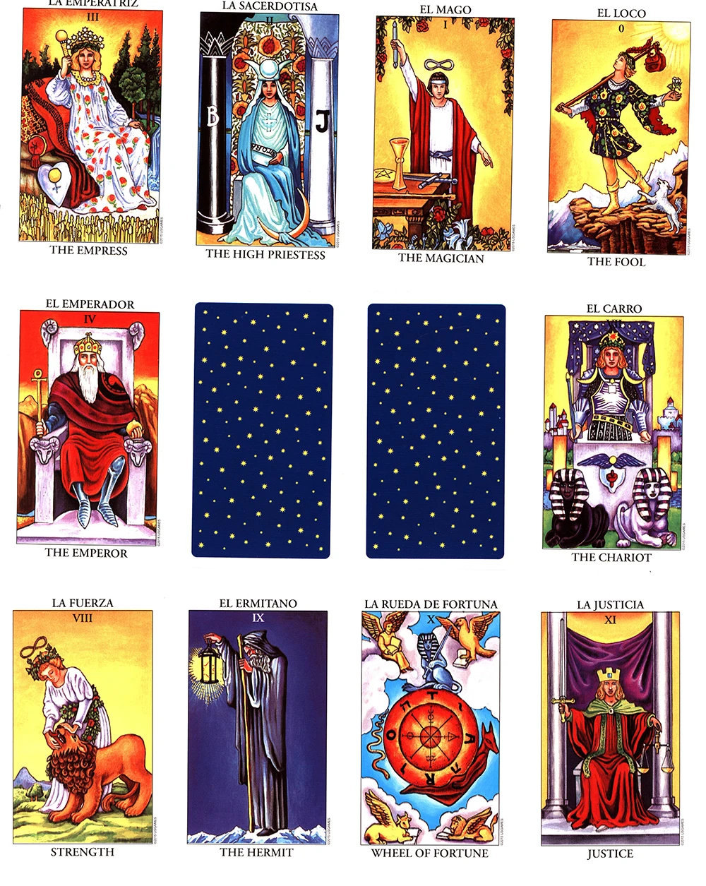 Tarjetas de Tarot rider versión española para principiantes, soporte de guía PDF, venta al por mayor, hecho en fábrica, alta calidad, gran oferta