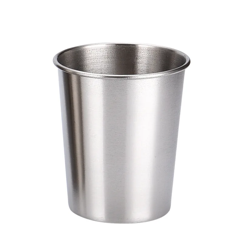 180 250 330 360 500ML Stainless Steel Cups with Juice Beer Cups 6-16oz Tumbler Pint Metal Kitchen Drinking Mug Bar Supply 3-5Pcs