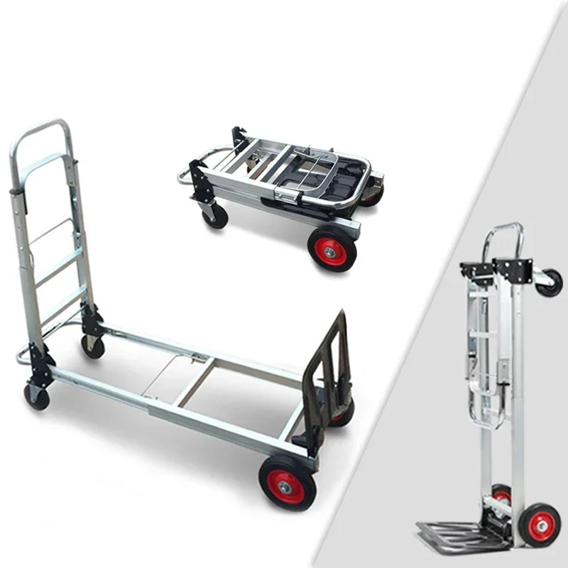 

Folding Cargo Trolley, 100kg Load-bearing Capacity, Made of Metal , Suitable for Logistics Transportation, Multi-purpose