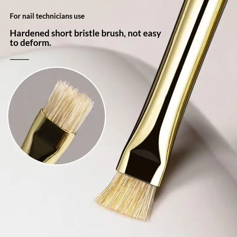 2Pcs Hard Bristle Modeling Design Nail Art Brushes Multifunctional DIY Manicure Tools for Professional Use