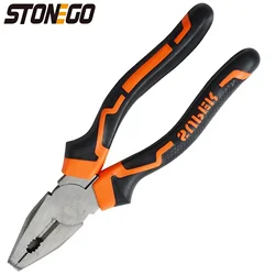 STONEGO  8-Inch Lineman Pliers - Multi-Functional Wire Cutter, Hardware Tool Electrician Wire Cutting Pliers