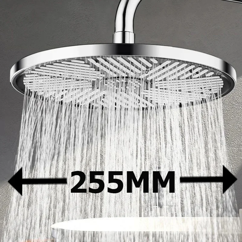 New 12inch Round Rainfall Shower Head High Pressure Top Spray Supercharge Ceiling Mounted Rain Showerhead Bathroom Accessories