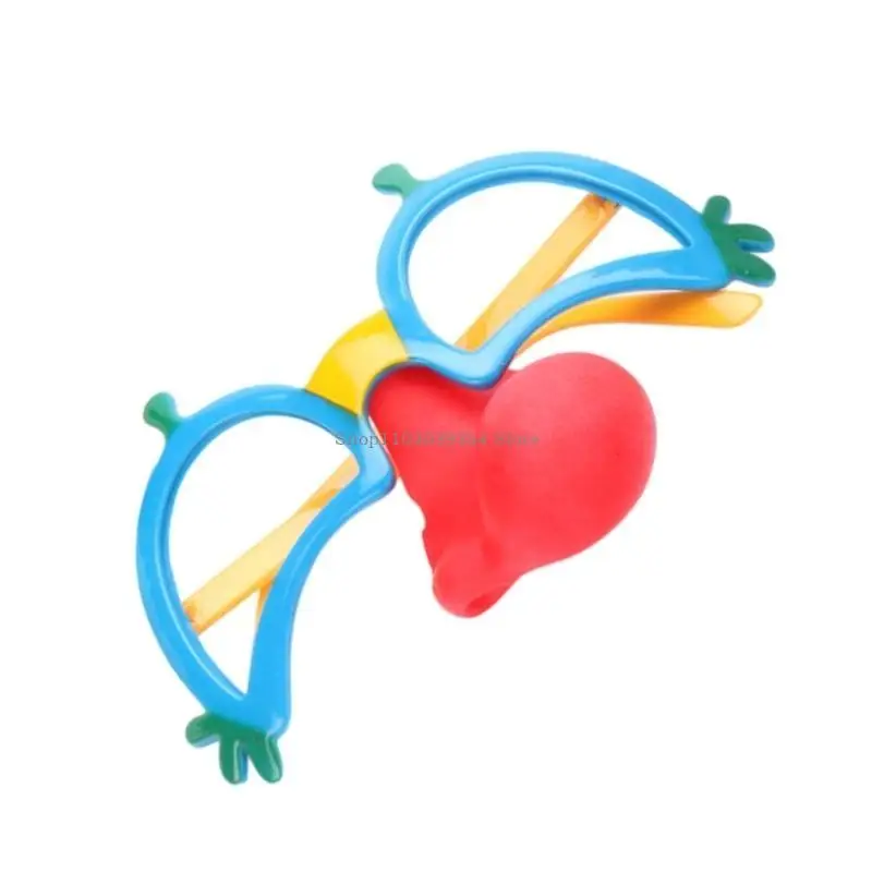 

Funny Disguise Glasses Novelty Clown Eyeglasses with Soft Nose Halloween Costume