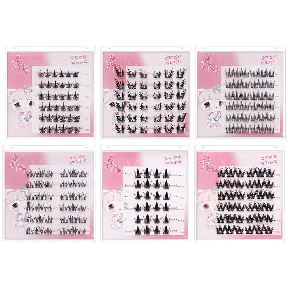 DIY kleberfreie falsche Wimpern natürliche flauschige individuelle segmentierte gefälschte Cluster langlebige koreanische Make-up-Schönheitswerkzeuge