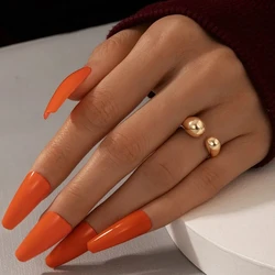 Tocona Punk Gold Color Alloy Metal Glossy Open Joint Ring for Women 2023 Geometric Bohemian Jewelry Accessories Anillo 19088