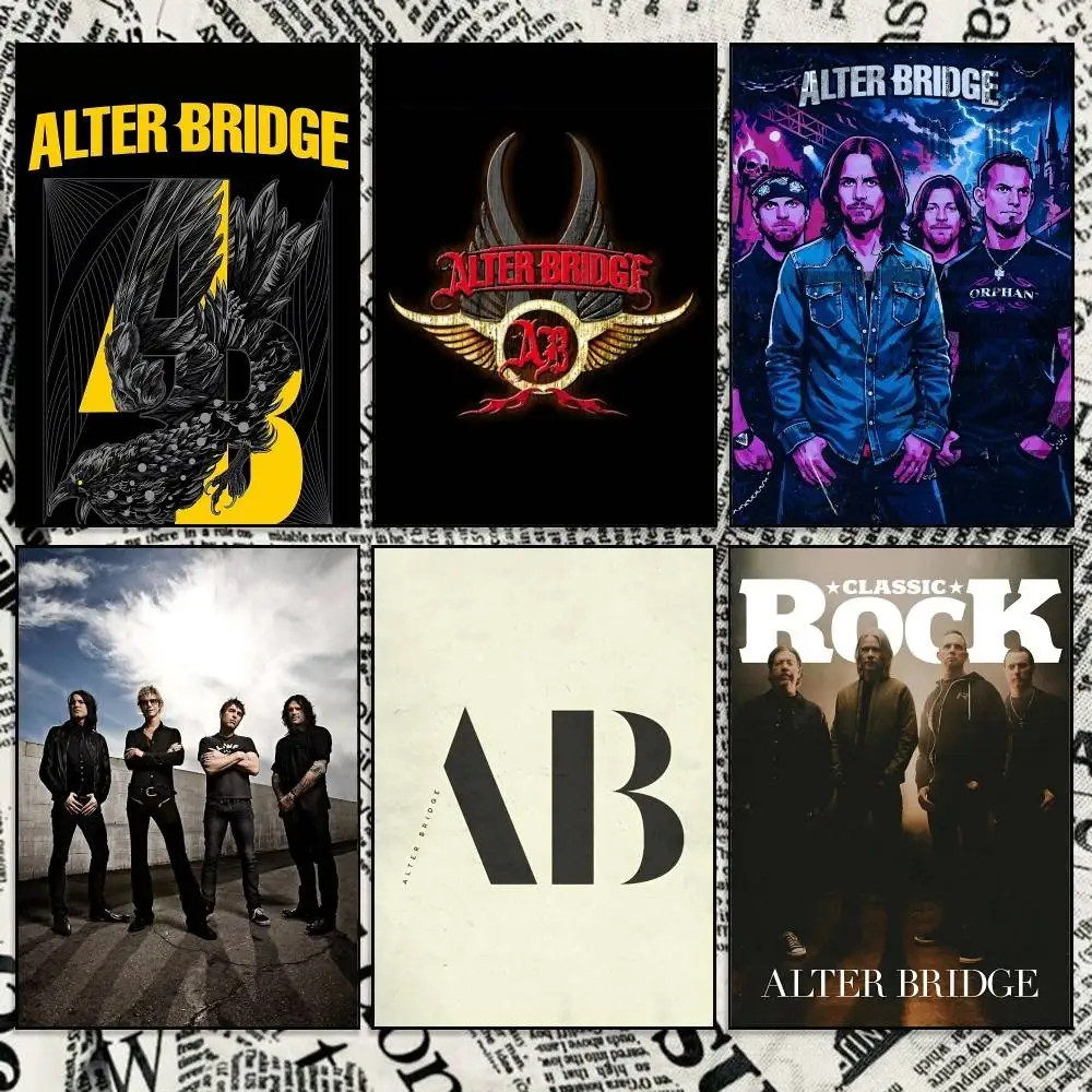 Hard Rock AB-Alter Bridge Band  Poster High Quality Dorm Living Room Aesthetic Wall Decoration Painting Stickers Gift