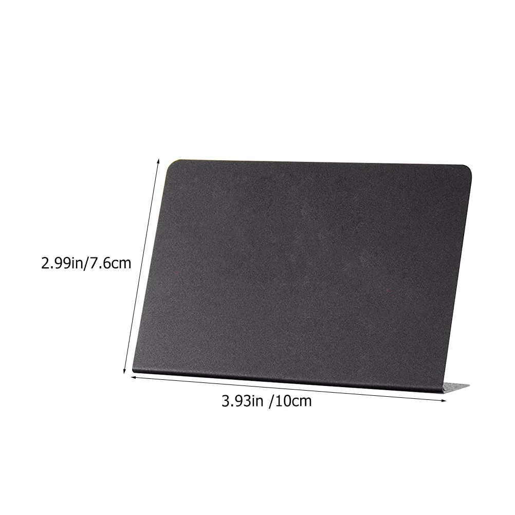 10Pcs Waterproof PVC Desk Sign Premium Reusable Chalkboard for Food Labels Tabletop Message Board Standing Memo Display