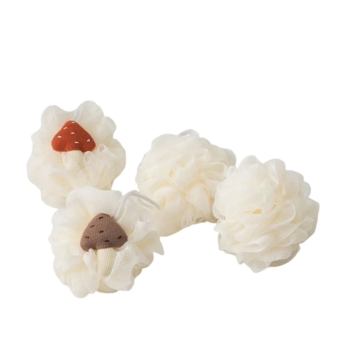 

Мягкая пенящаяся губка для купания с цветком, пузырьковая губка для скруббера для тела, отшелушивающий шарик для душа, цветок, сетчатый шарик для мытья тела, массажный шарик для ванны