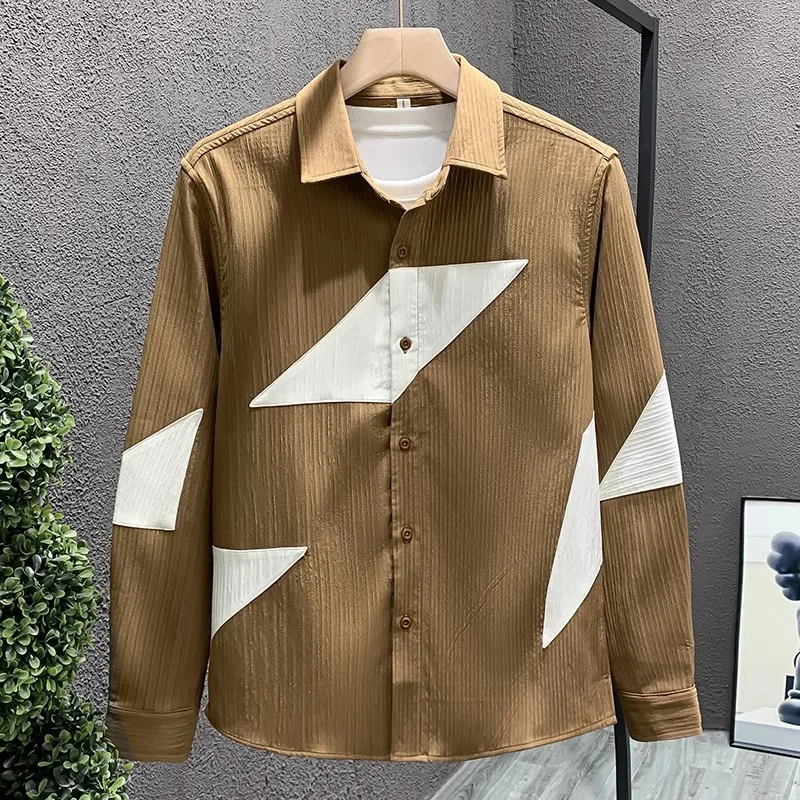 

2026 Spring New Long Sleeve Shirt Men's Fashion Temperament Casual Shirt