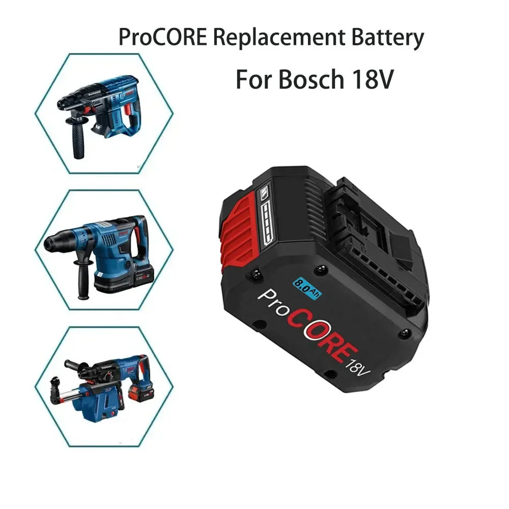 

For Bosch 18V 8000MAH Professional System Cordless Tool BAT609 GBA18V8 21700 Battery 18V 8.0Ah ProCORE Replacement Battery