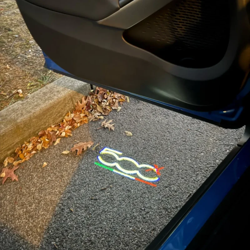 

LED Car Door Logo Light Projector Laser Ghost Shadow Welcome Lamps For 500X 500 500L Grande Punto Auto Door Car Goods Decorative