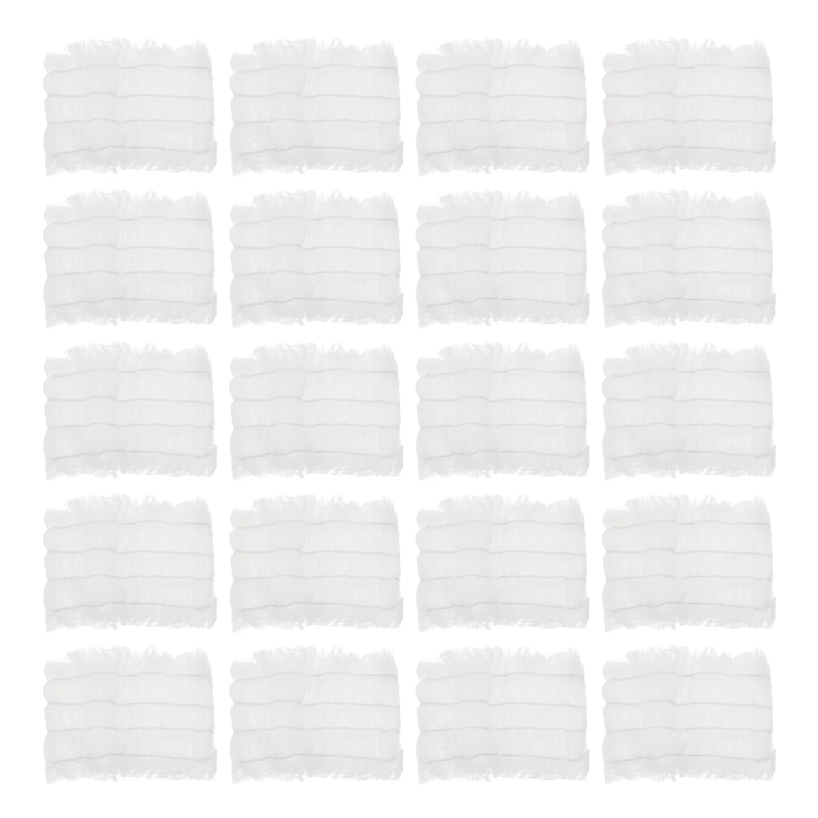 

100Pcs Disposable Facial Headbands Non-Woven White Hairbands Spa Head Wraps Skin Care Hair Bands Makeup Hair Accessories Salon