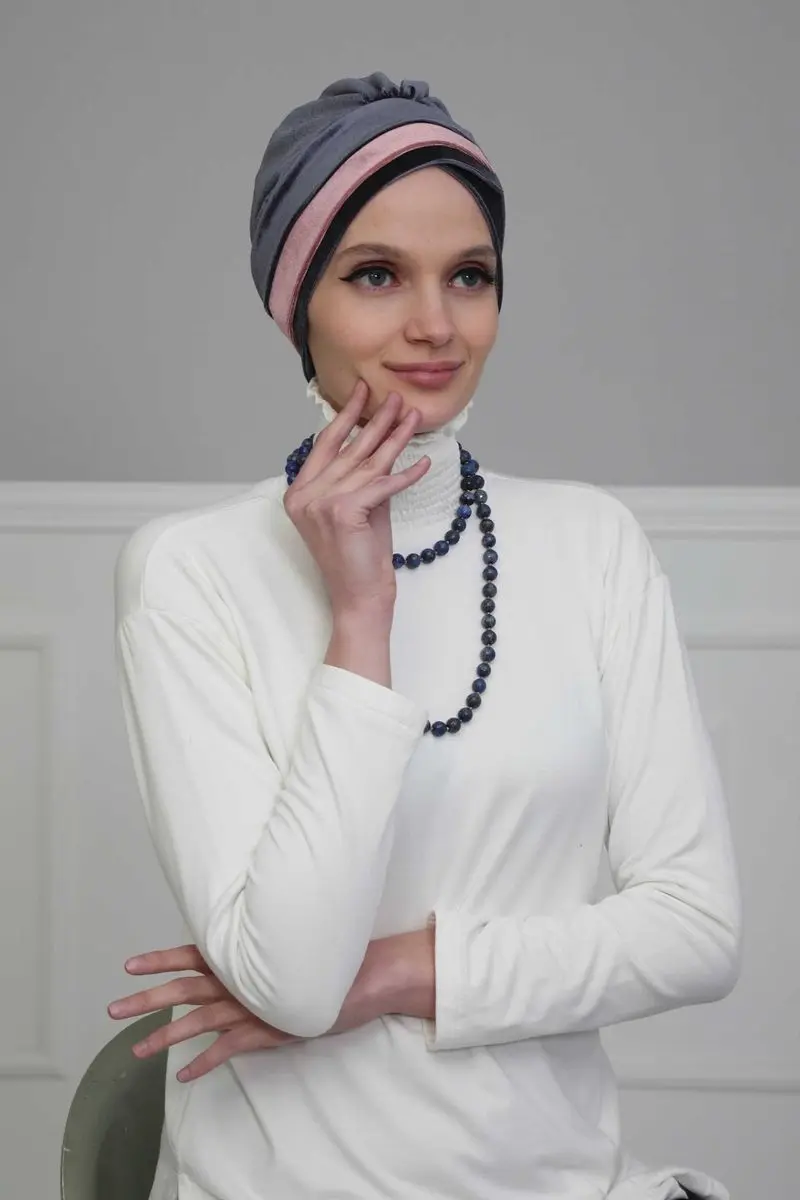 Os velours anthracite Double couleur